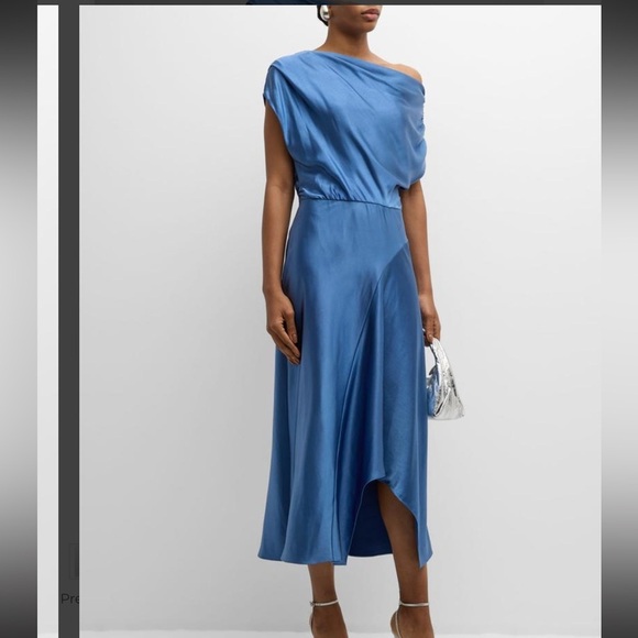 NWT A.L.C. Jasmine Midi Satin Dress - Picture 2 of 14